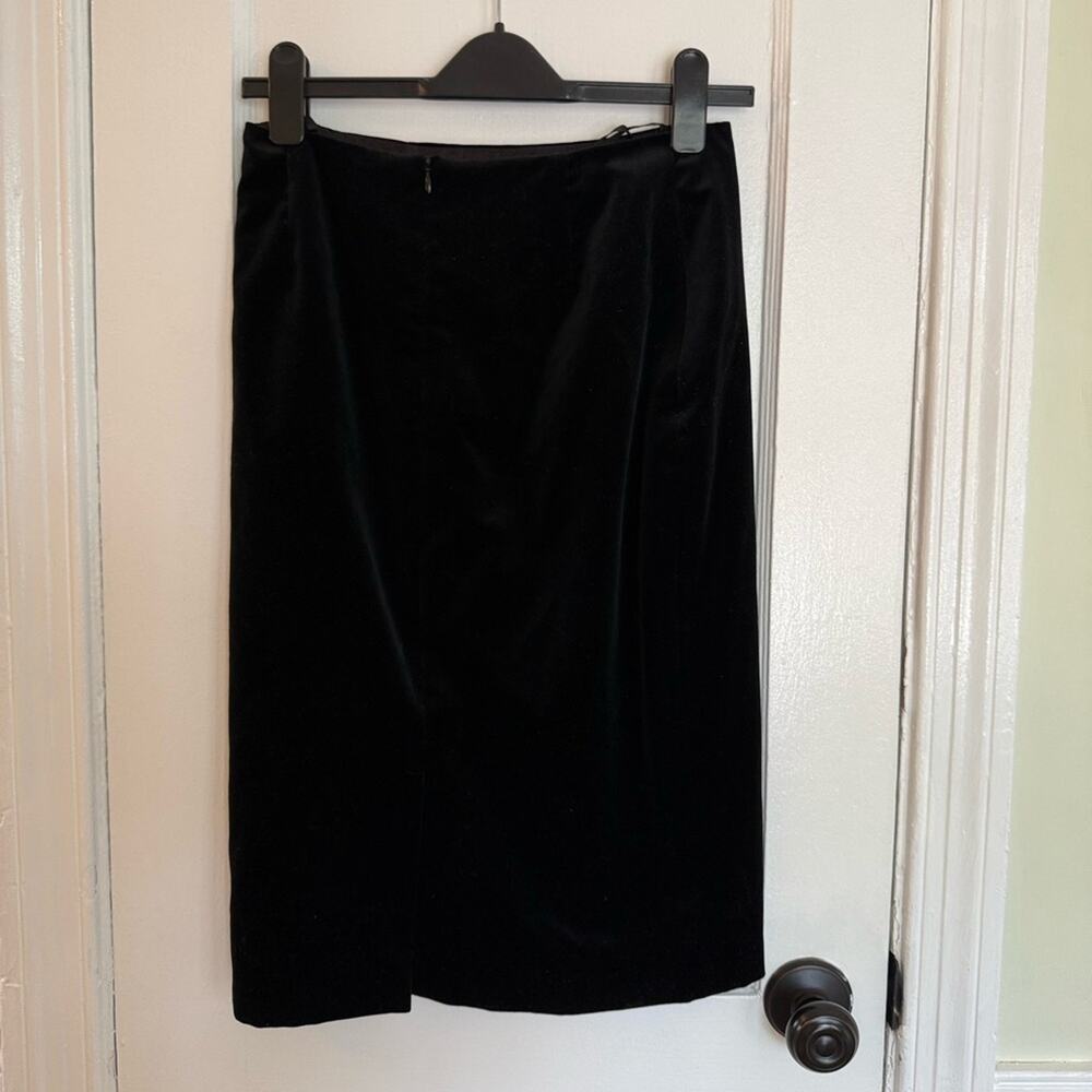 Escada Black Velvet Pencil Skirt - Picture 3 of 6